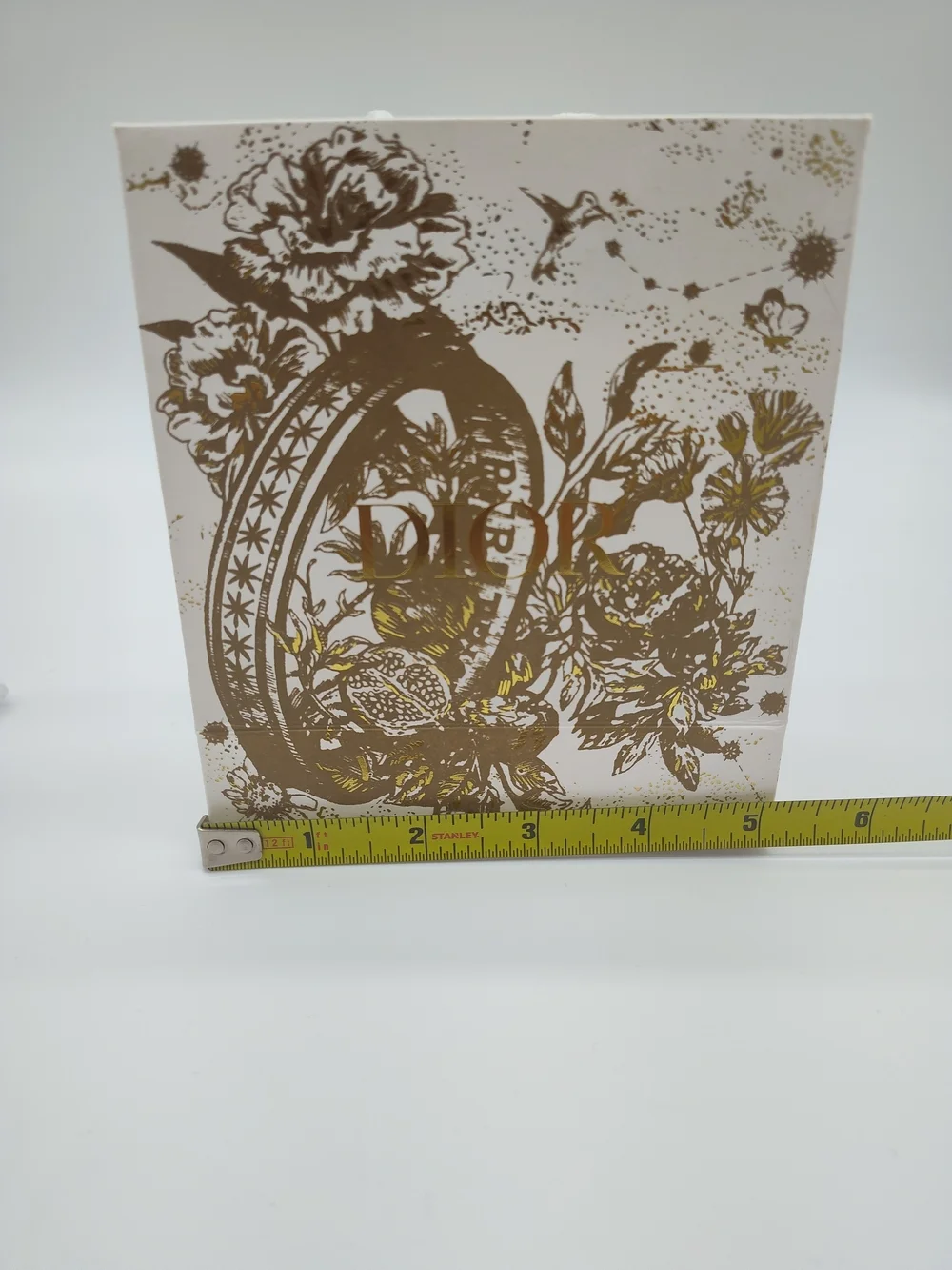 DIOR Limited Edition Gold Foil Butterfly Gift Bag Box Ribbon Dust Bag Set